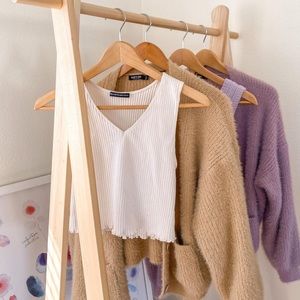 Brandy knit cropped tank top